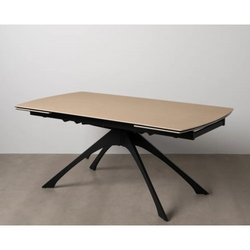 Ausziehbarer Tisch Keramik Aussehen Holzfuß Metall 180-260 cm IXIA IXIA - 3