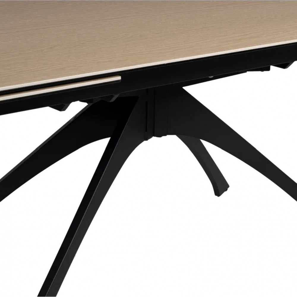 Ausziehbarer Tisch Keramik Aussehen Holzfuß Metall 180-260 cm IXIA IXIA - 14