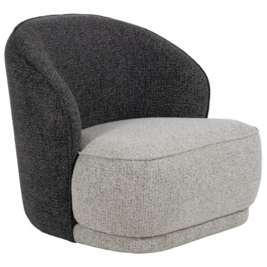 Fauteuil de salon en tissu bicolore OVALY IXIA IXIA - 2