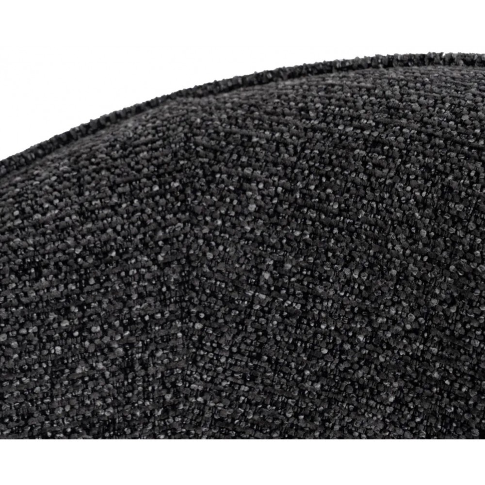 Chaise de salle à manger OVALY dossier anthracite et assise claire IXIA — texture du tissu et couture