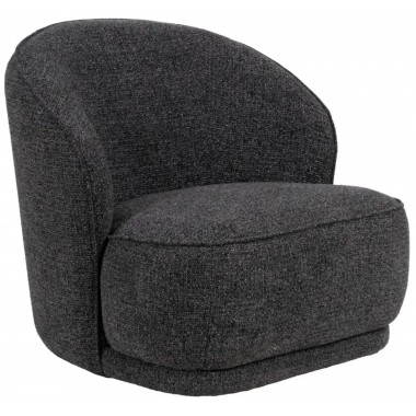 Fauteuil de salon en tissu gris anthracite OVALY IXIA IXIA - 2