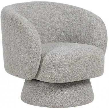 Silla de salón en tejido gris claro NOBU IXIA IXIA - 1