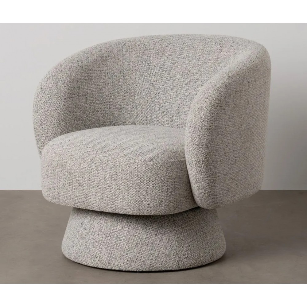 Silla de salón en tejido gris claro NOBU IXIA IXIA - 2