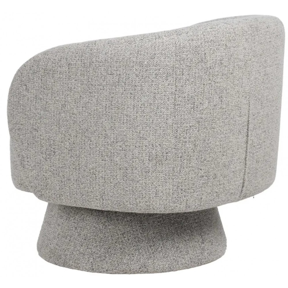 Living-room chair in light grey fabric NOBU IXIA IXIA - 4