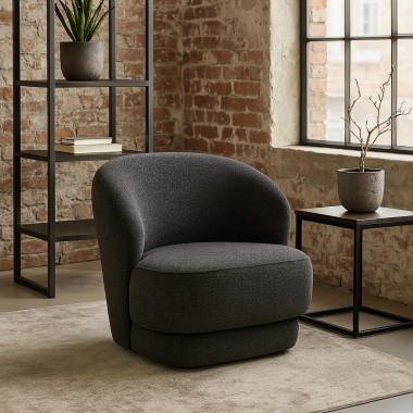 Silla de salón antracita gris OVALY IXIA IXIA - 2 2