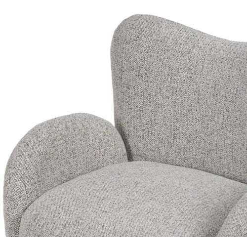 Fauteuil pivotant en tissu gris clair LUNARA IXIA IXIA - 6