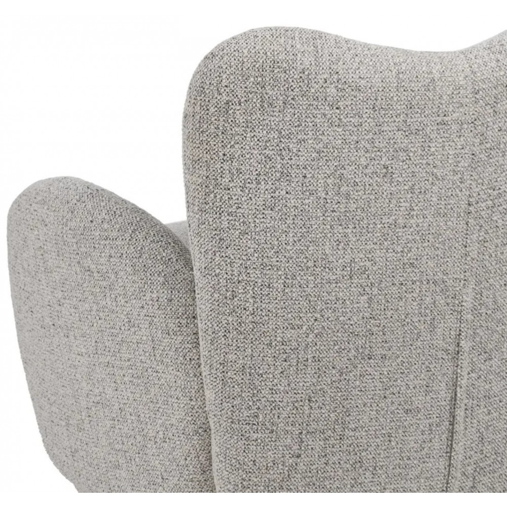 Fauteuil pivotant en tissu gris clair LUNARA IXIA IXIA - 12