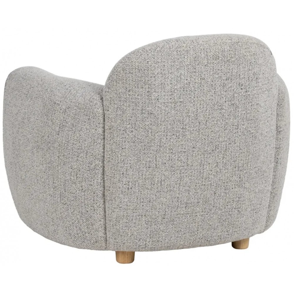 Silla club en tejido gris claro BOLMA IXIA IXIA - 5
