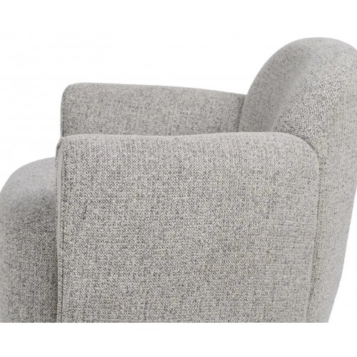 Silla club en tejido gris claro BOLMA IXIA IXIA - 8