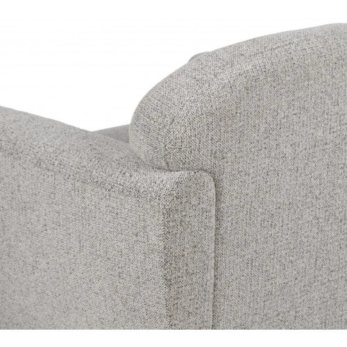 Club chair in light grey fabric BREST IXIA IXIA - 12