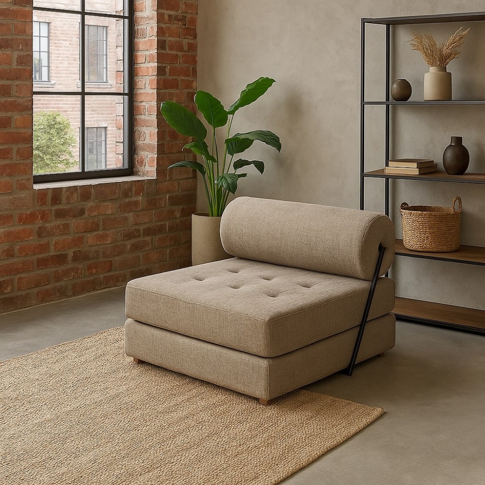 Cabrio Sofa Stoff beige 101cm ROLLY IXIA IXIA - 3