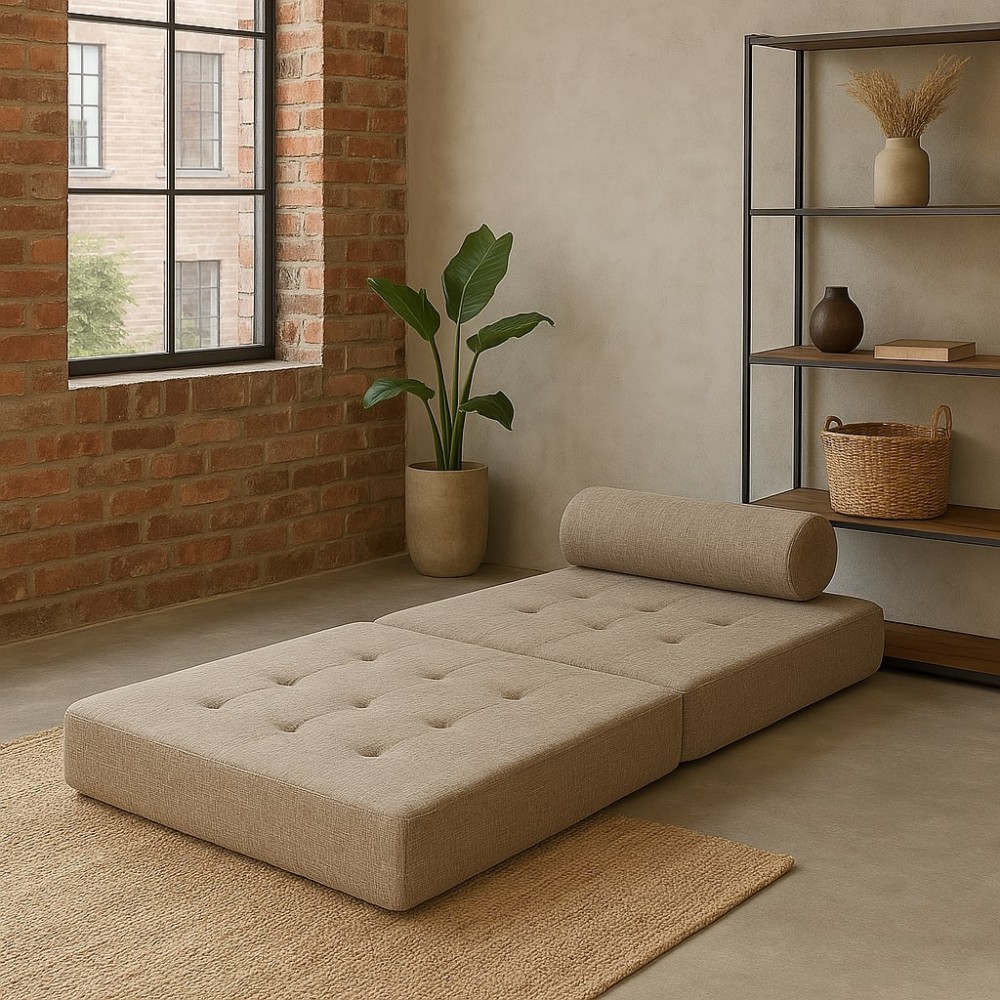 Cabrio Sofa Stoff beige 101cm ROLLY IXIA IXIA - 2