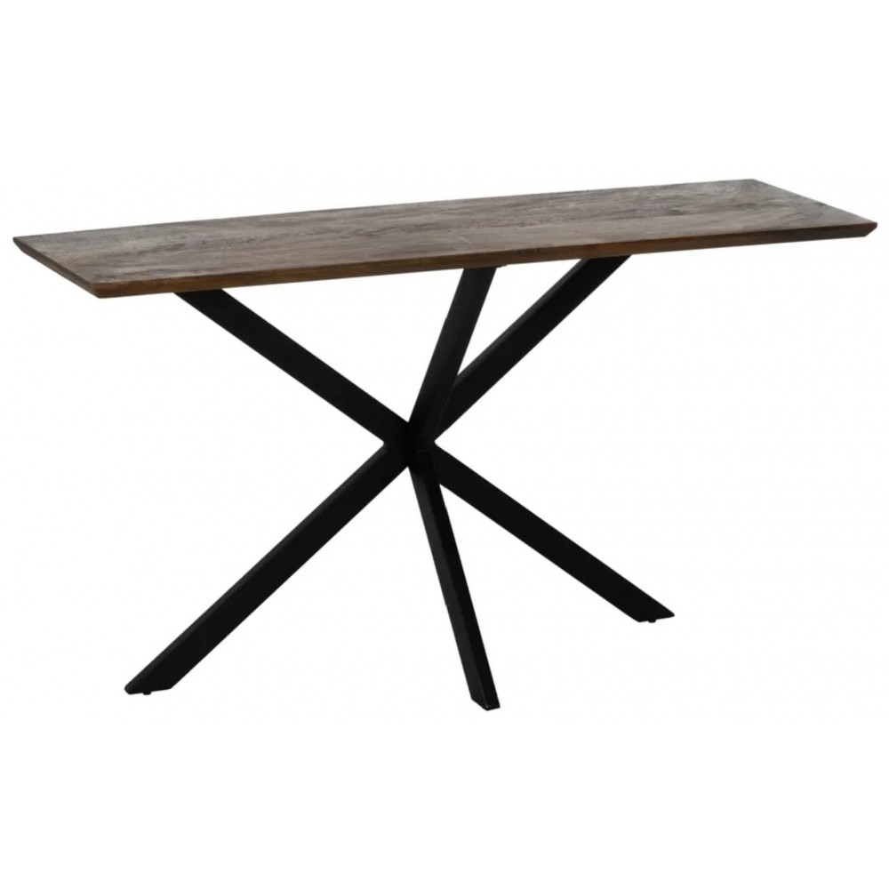 Console de madeira de manegrogênio metálico cruzado 130cm IXIA IXIA - 1