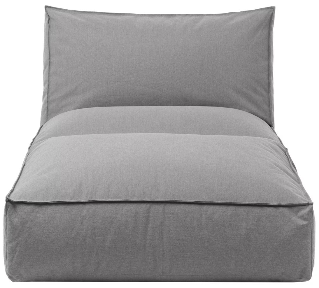 Lit de repos extérieur STAY S gris clair STONE 80 × 190 cm Blomus — vue de face
