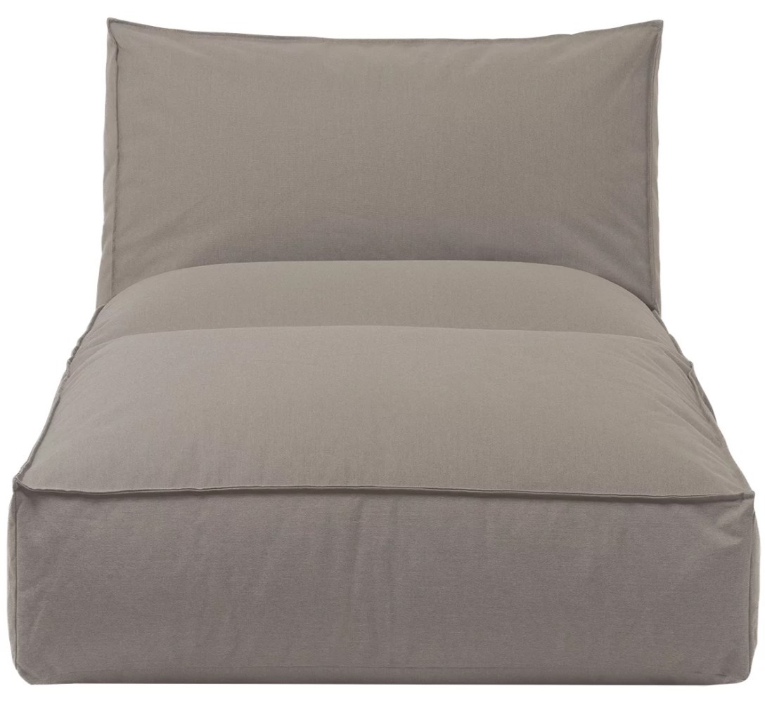 Lit de jour extérieur STAY brun Earth Blomus — vue de face et silhouette complète