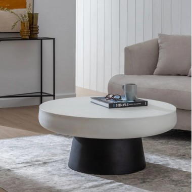 Round Table Bicolor White & Black VOLCANO IXIA Ø91 cm IXIA - 1 2