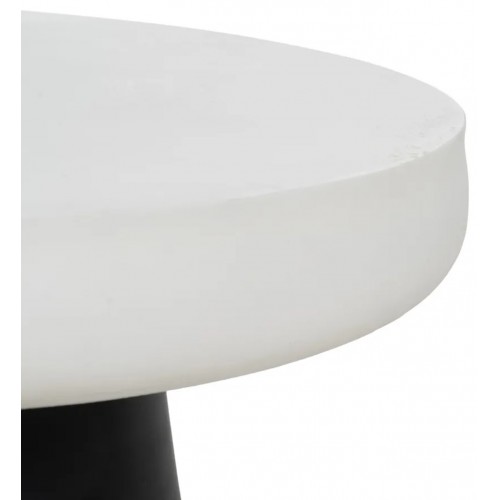 Table Basse Ronde Bicolore Blanc & Noir VOLCANO IXIA Ø91 cm IXIA - 4