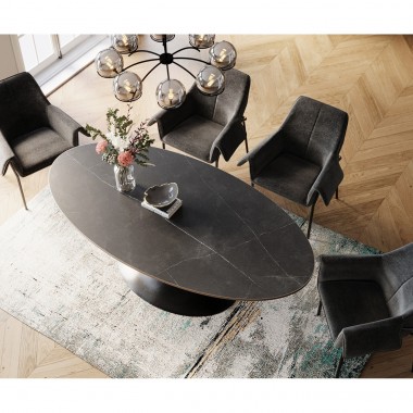 Schwarzer Esstisch Kare design JULIE 2