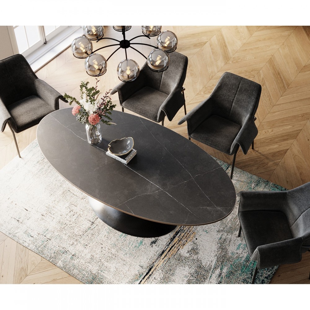 Zwarte eettafel Kare design GROTE MOGELIJKHEID 220X120CM Kare design - 2