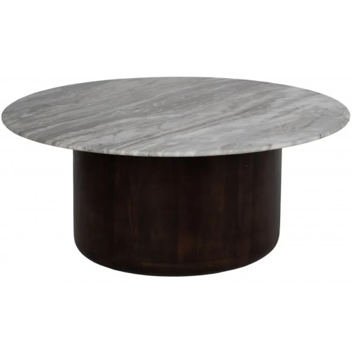 Set 2 Kaffeetische Marmor & Holz RONDA IXIA IXIA - 3