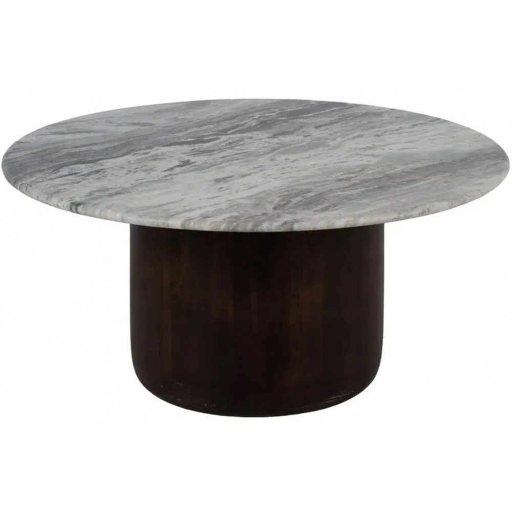 Set 2 tables basses marbre & bois RONDA IXIA IXIA - 4