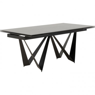 Schwarze Keramikverlängerung Tisch 180-260 cm SANDRA Kare design - 1