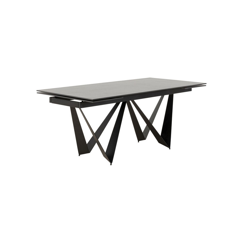 Black ceramic extension table 180-260 cm SANDRA Kare design - 1