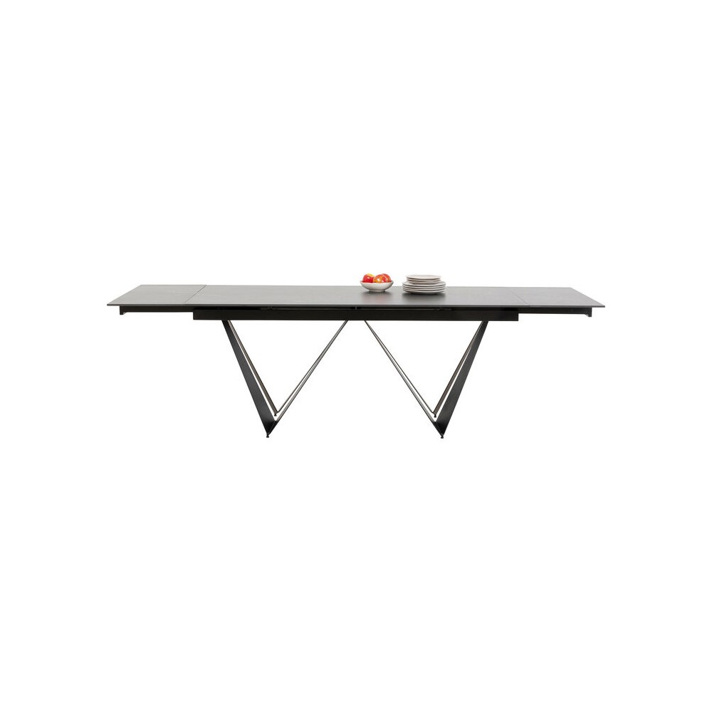 Black ceramic extension table 180-260 cm SANDRA Kare design - 8