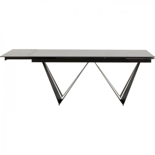 Black ceramic extension table 180-260 cm SANDRA Kare design - 9