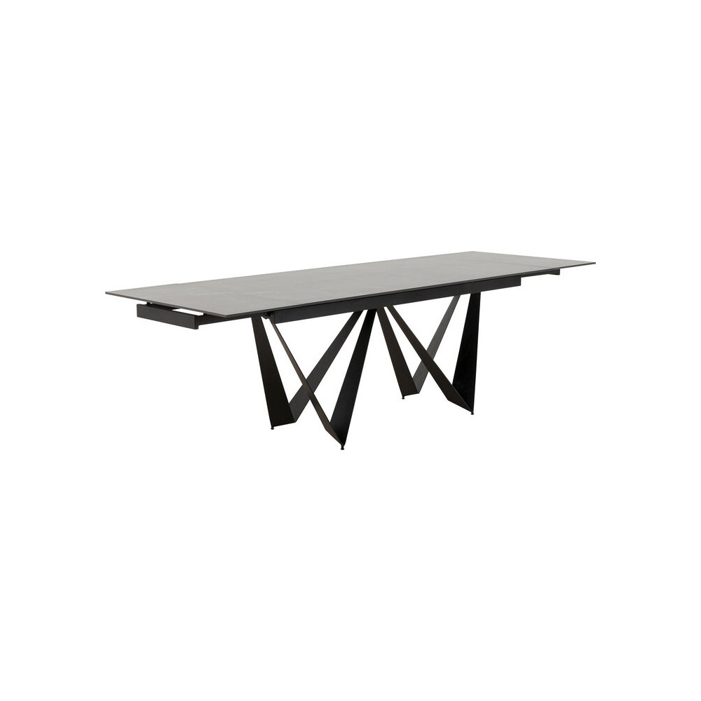 Black ceramic extension table 180-260 cm SANDRA Kare design - 3