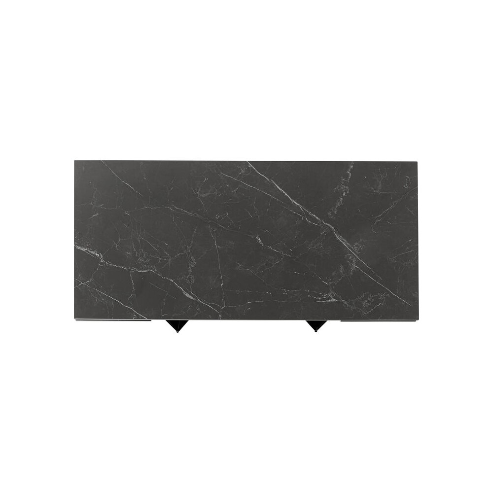Black ceramic extension table 180-260 cm SANDRA Kare design - 14