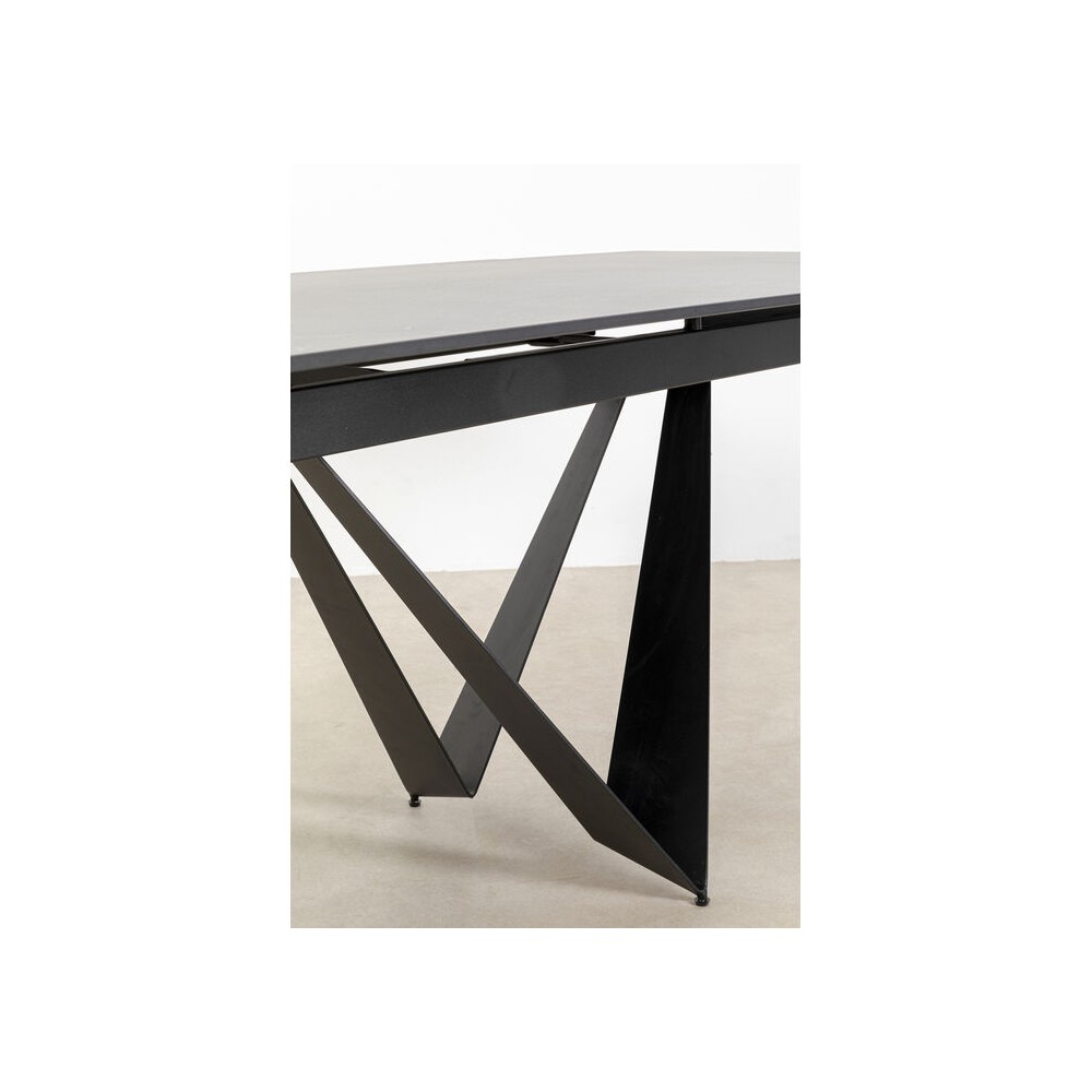 Black ceramic extension table 180-260 cm SANDRA Kare design - 15