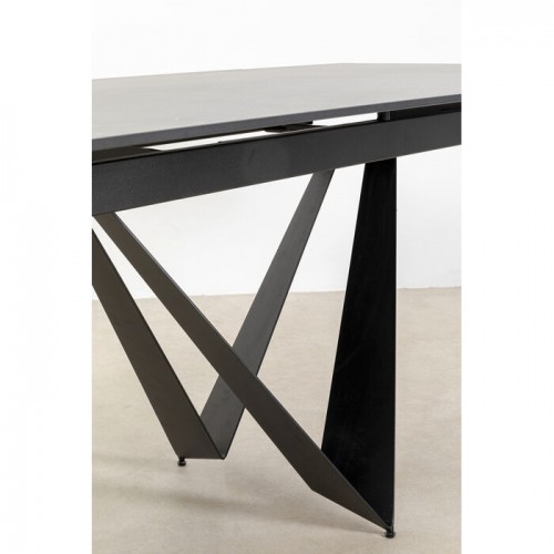 Black ceramic extension table 180-260 cm SANDRA Kare design - 15