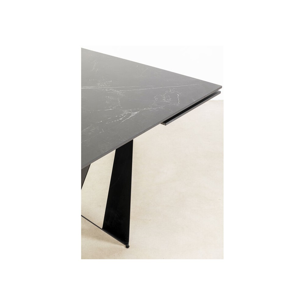 Black ceramic extension table 180-260 cm SANDRA Kare design - 7