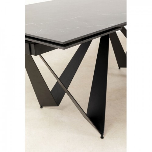 180-260 cm Sandra Black Cerâmico de mesa de extensão Kare design - 5