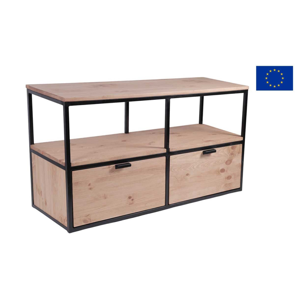 TV-Schrank 2 Schubladen 2 Nischen FERDI SOCADIS - 1