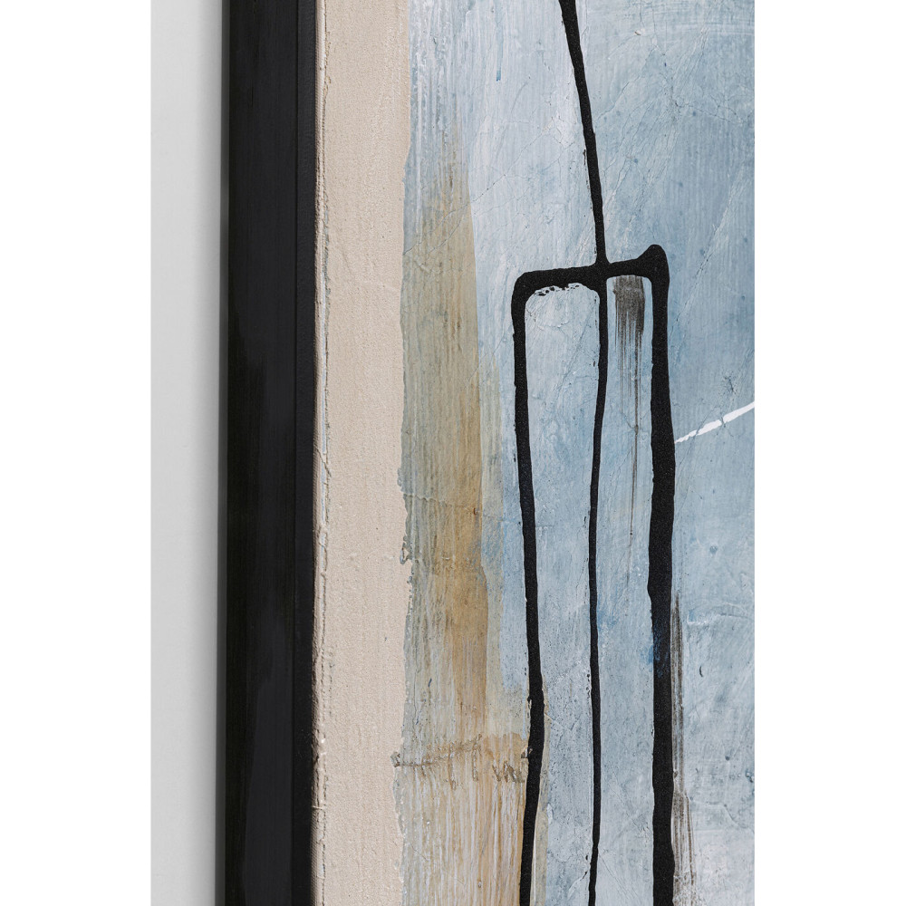 Rahmenmalerei Staubblau 100x100cm Kare design - 5