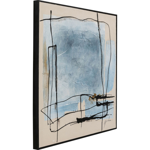 Rahmenmalerei Staubblau 100x100cm Kare design - 3