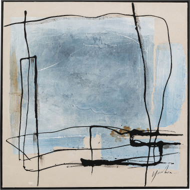 Frame Painting Dust Blue 100x100cm Kare design - 1