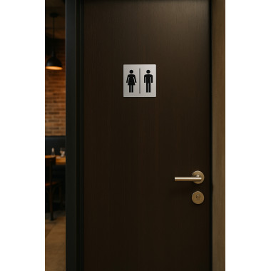 Panneau de porte "Femme-Homme" inox INDICI ZACK Zack - 1 2