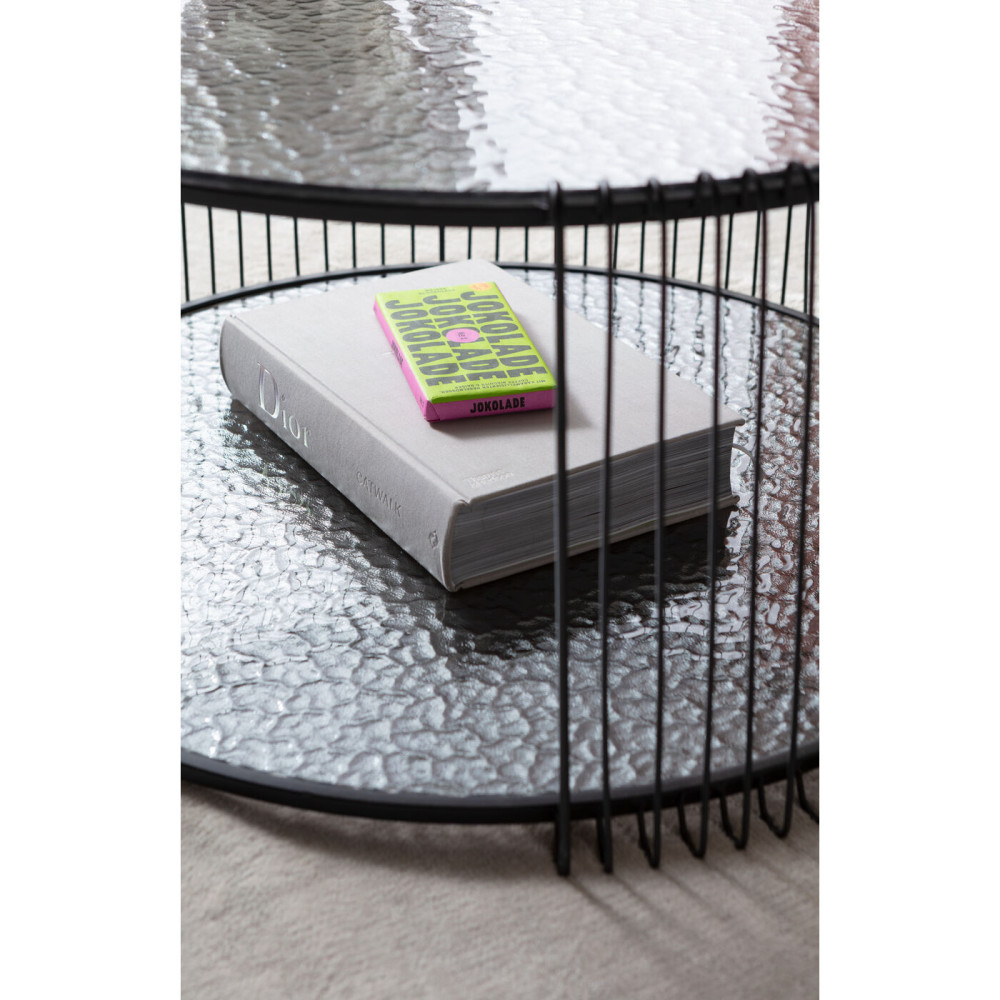 Set of 2 Coffee Table Wire Double Bubble Black Heaven Kare design - 4