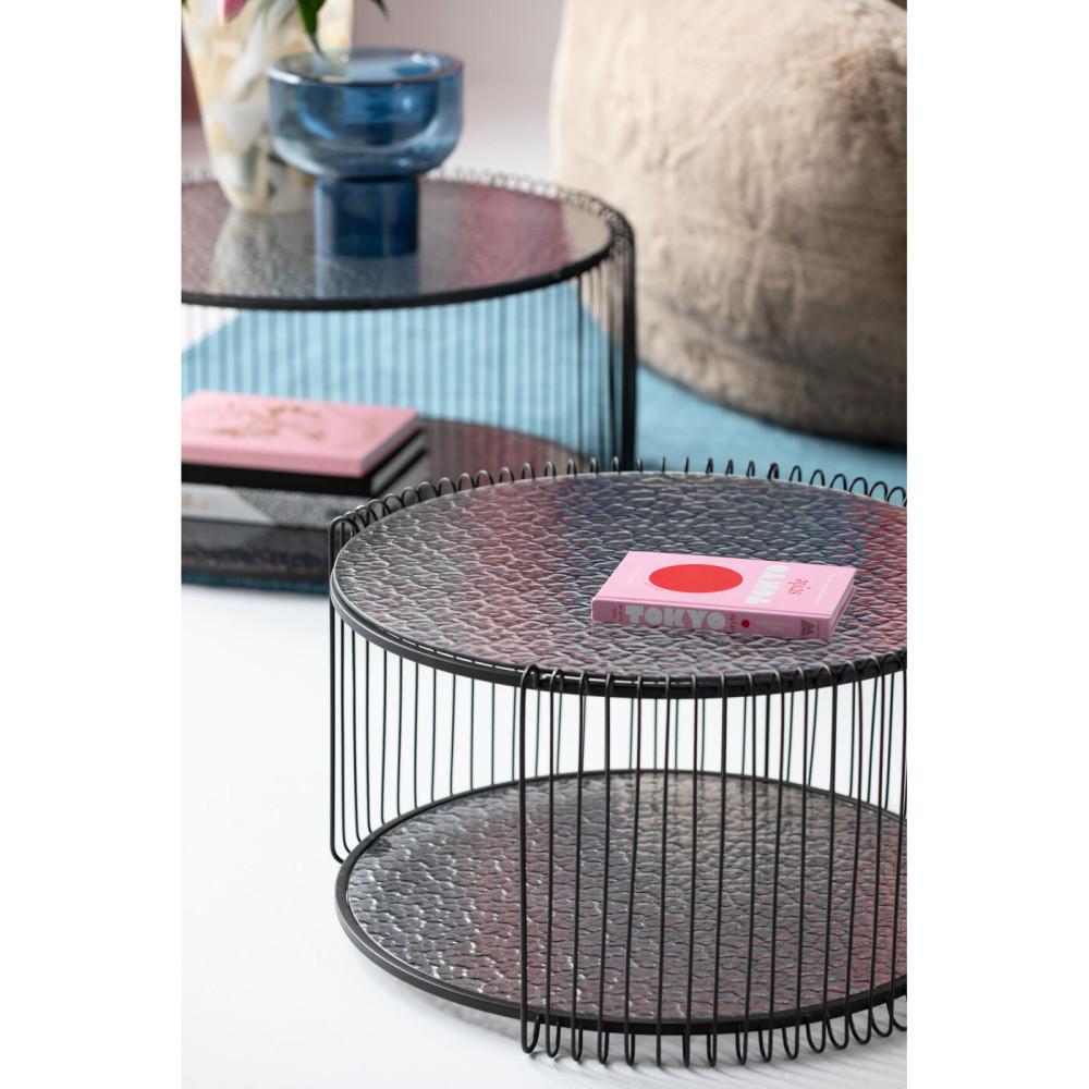 Set de 2 Table Basse Wire Double Bubble Noir HEAVEN Kare design - 6