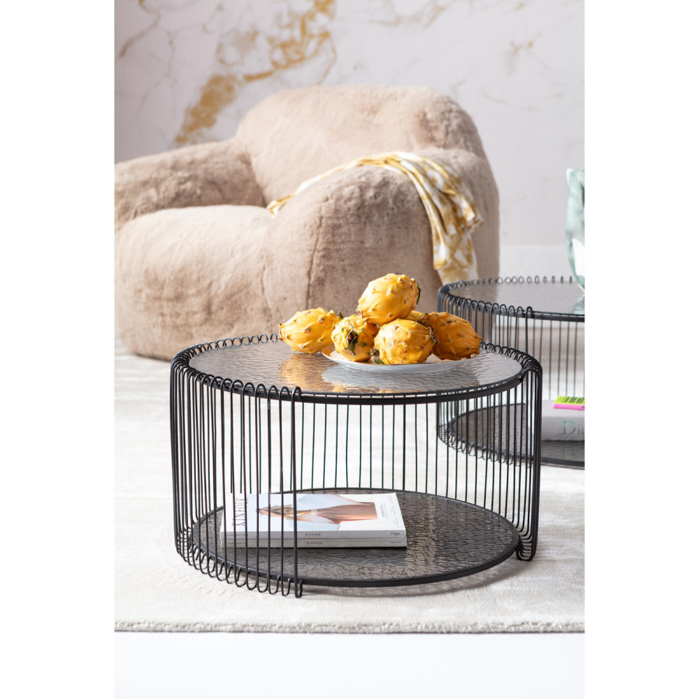 Set of 2 Coffee Table Wire Double Bubble Black Heaven Kare design - 10