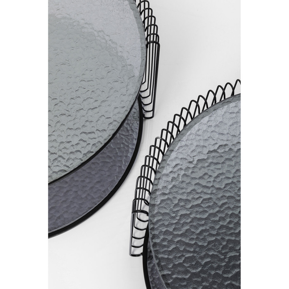 Set of 2 Coffee Table Wire Double Bubble Black Heaven Kare design - 11
