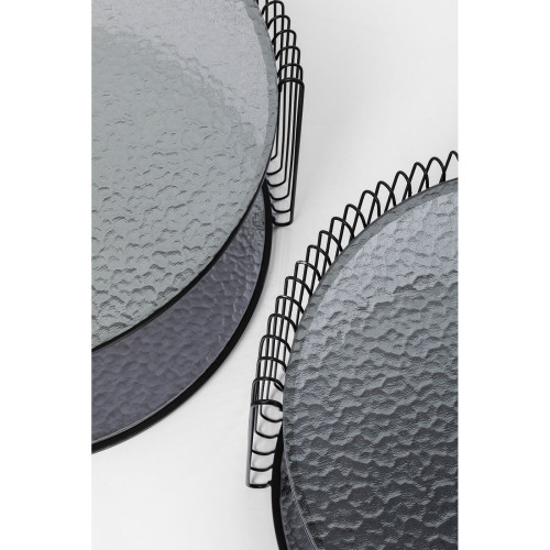 Set de 2 Table Basse Wire Double Bubble Noir HEAVEN Kare design - 11