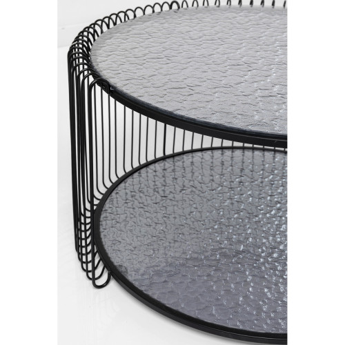 Set of 2 Coffee Table Wire Double Bubble Black Heaven Kare design - 14