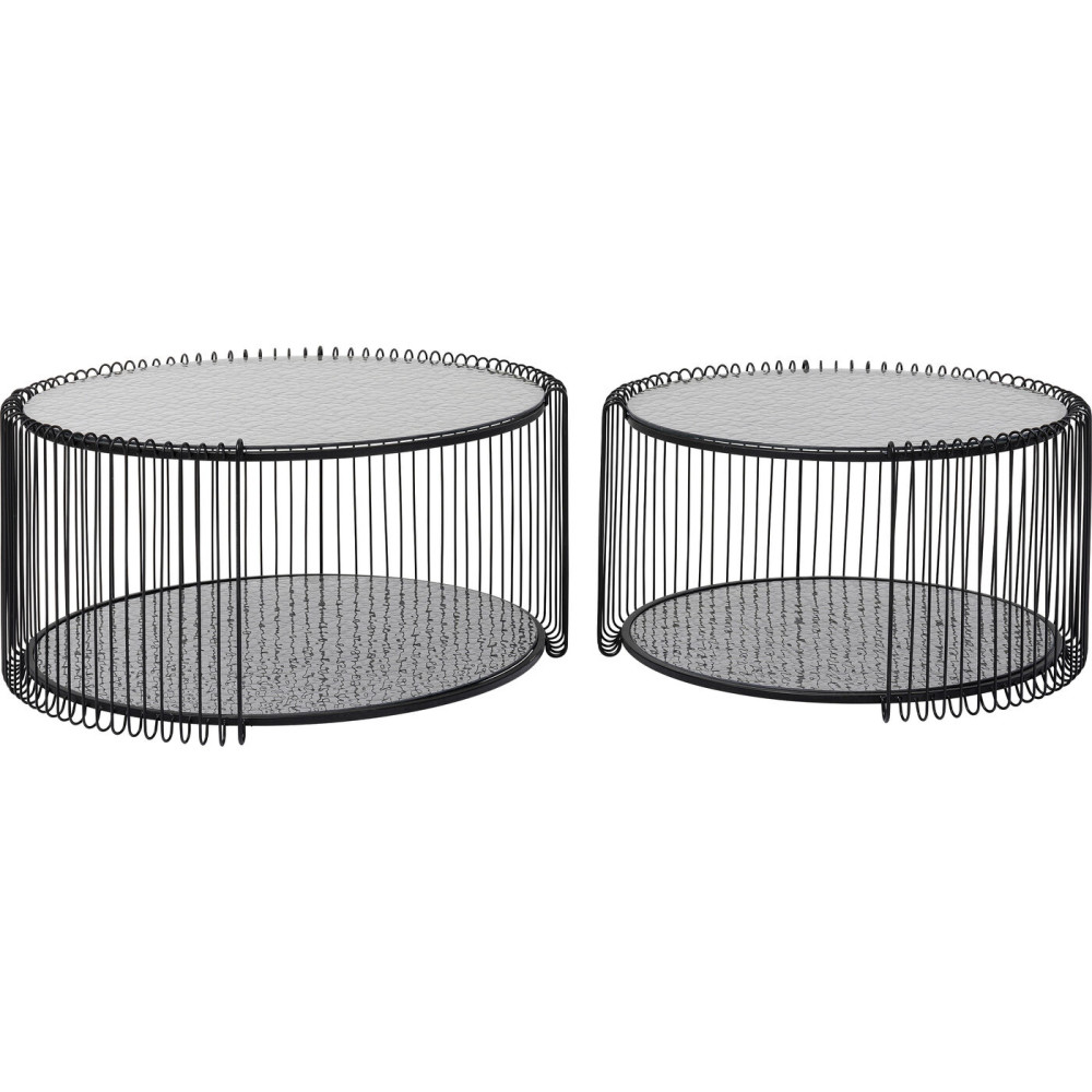 Set de 2 Table Basse Wire Double Bubble Noir HEAVEN Kare design - 15