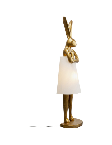 Lampadaire Animal Lapin doré 150 cm – Kare Design | Loft Attitude