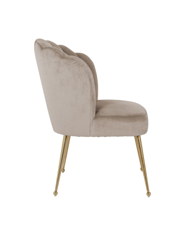 Pippa khaki velvet dining chair