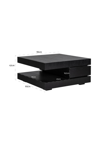 Mesa de centro Oakura black 90x90
